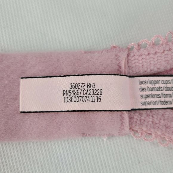 Victoria's Secret (32DD) Rose Pink Dream Angles Push Up Underwire Bra 360272-B63 - Picture 9 of 12